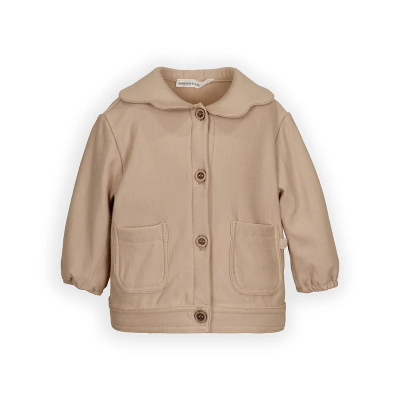 Giacca con colletto a fiore - MOCHA SAND 347