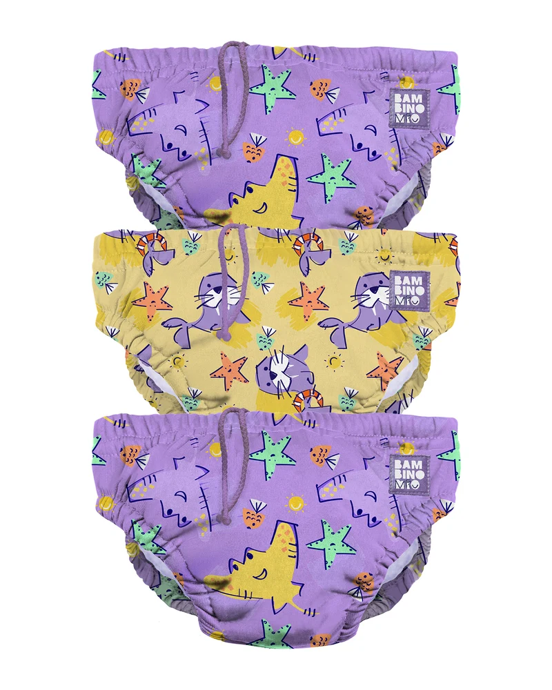 Reusable Swim Diaper - 3 Pack in Sand Squad