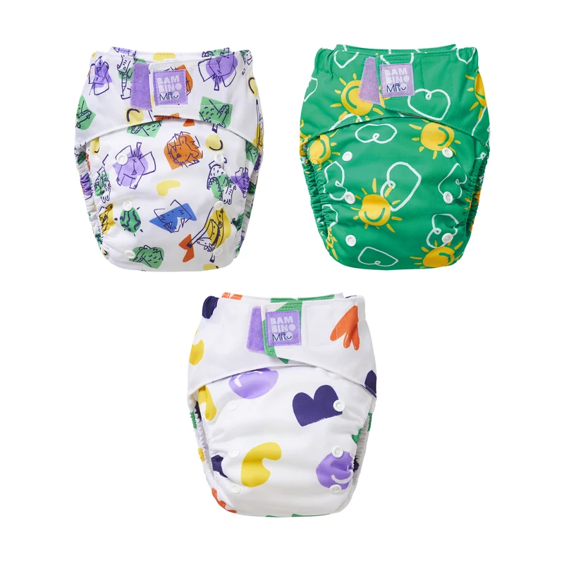 Revolutionary Try-Me-Trio Reusable Diaper Bundle in Brightest Day