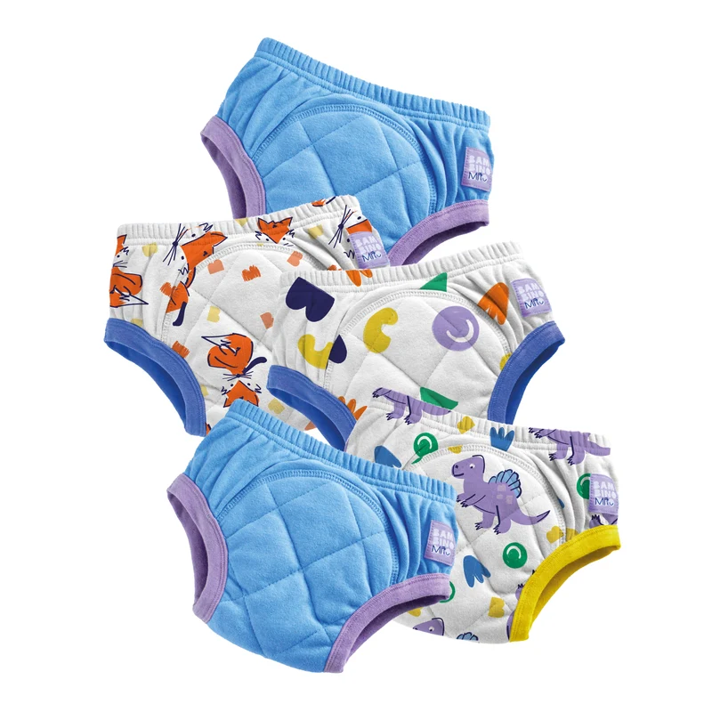 5 Pack Reusable Potty Training Pants in Blue Roar