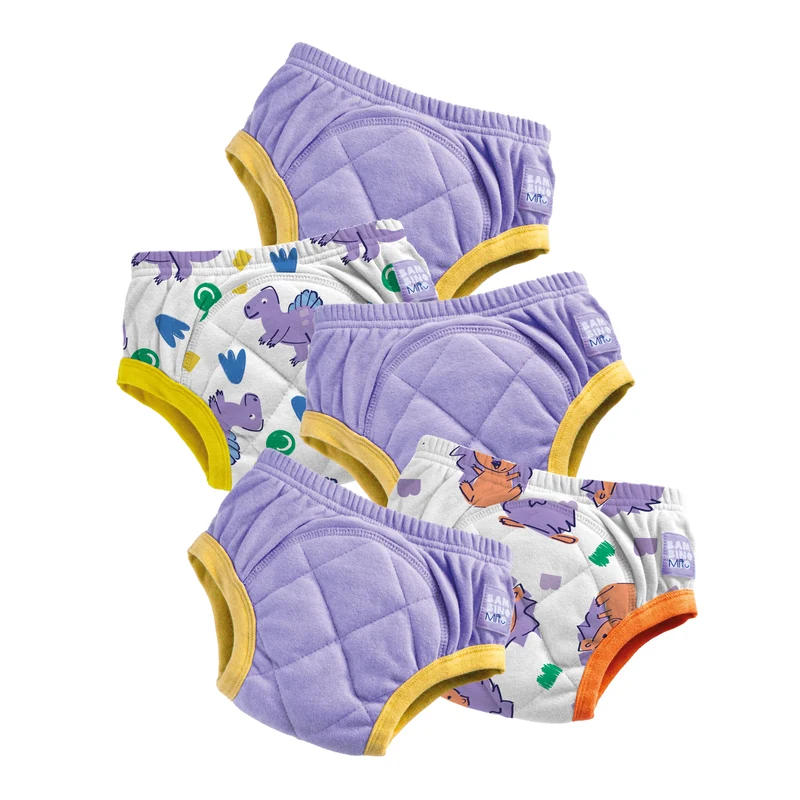5 Pack Reusable Potty Training Pants in Purple Roar