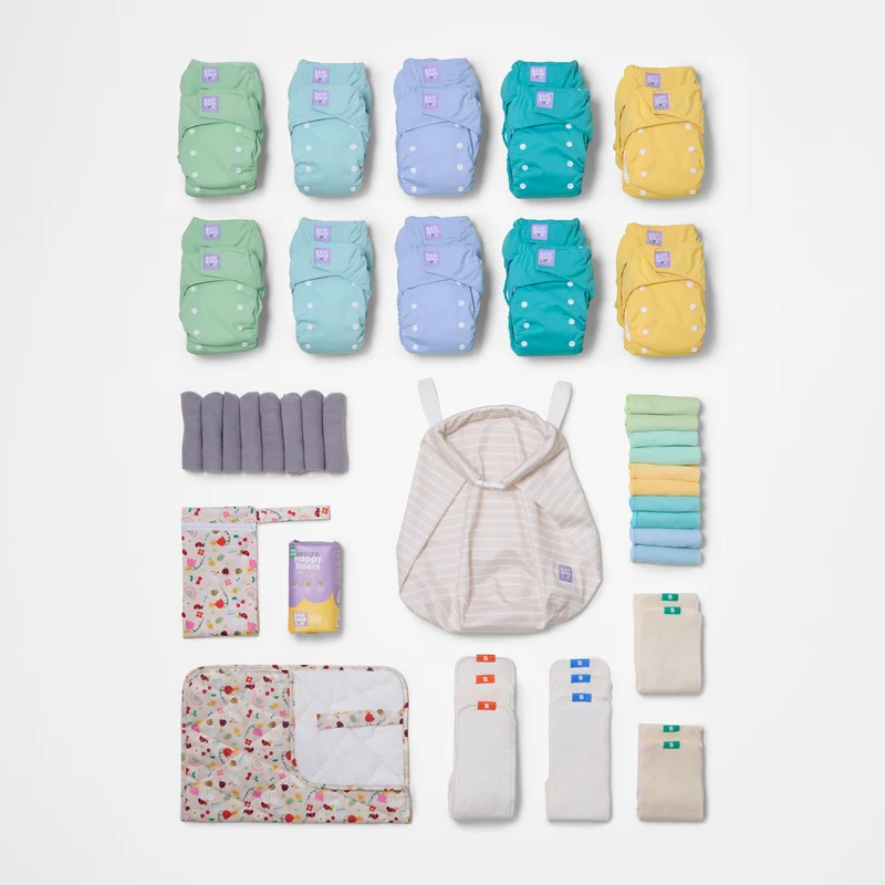 The Everything Reusable Diaper Bundle in Pastels