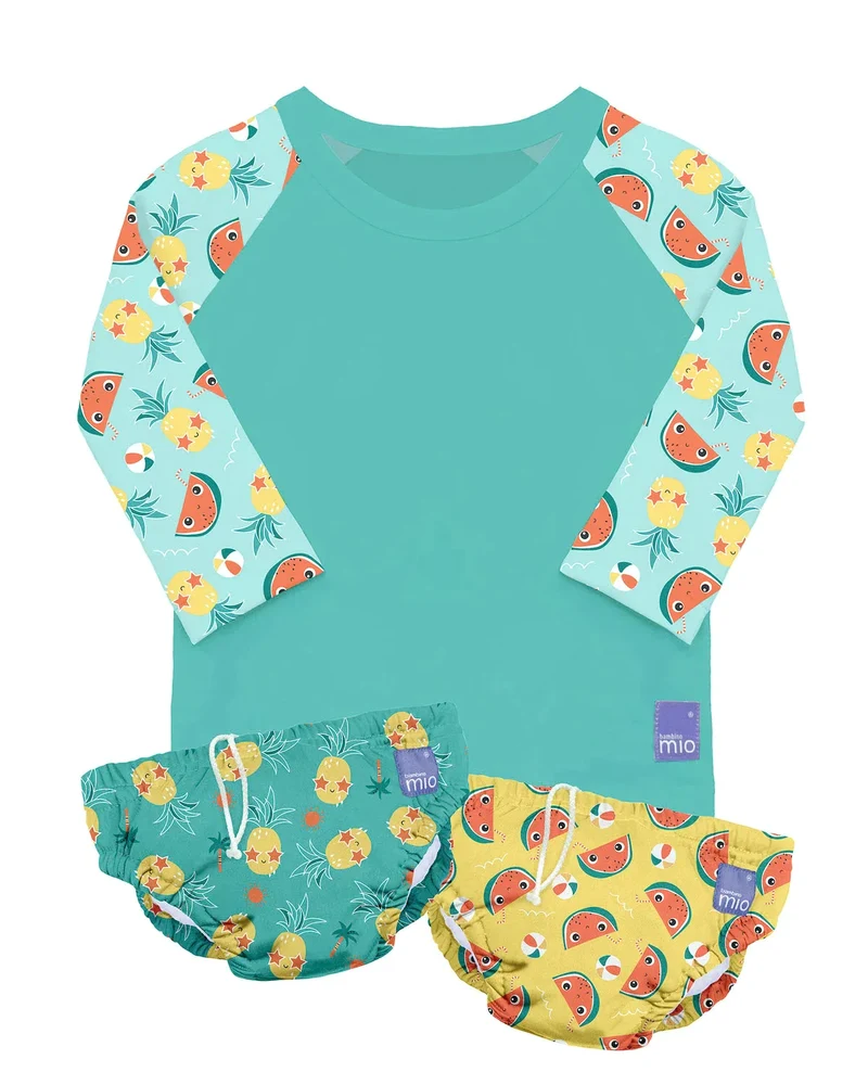 Reusable Swim Ready 3 Piece Set in Tropical
