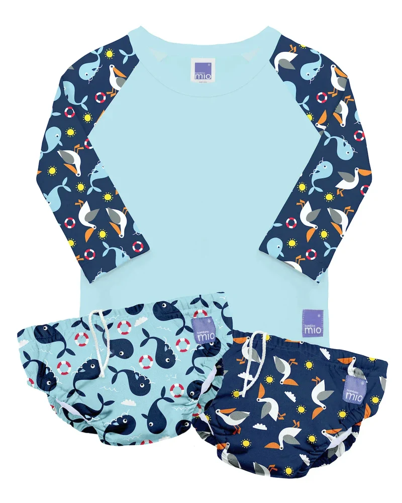 Reusable Swim Ready 3 Piece Set in Nautical
