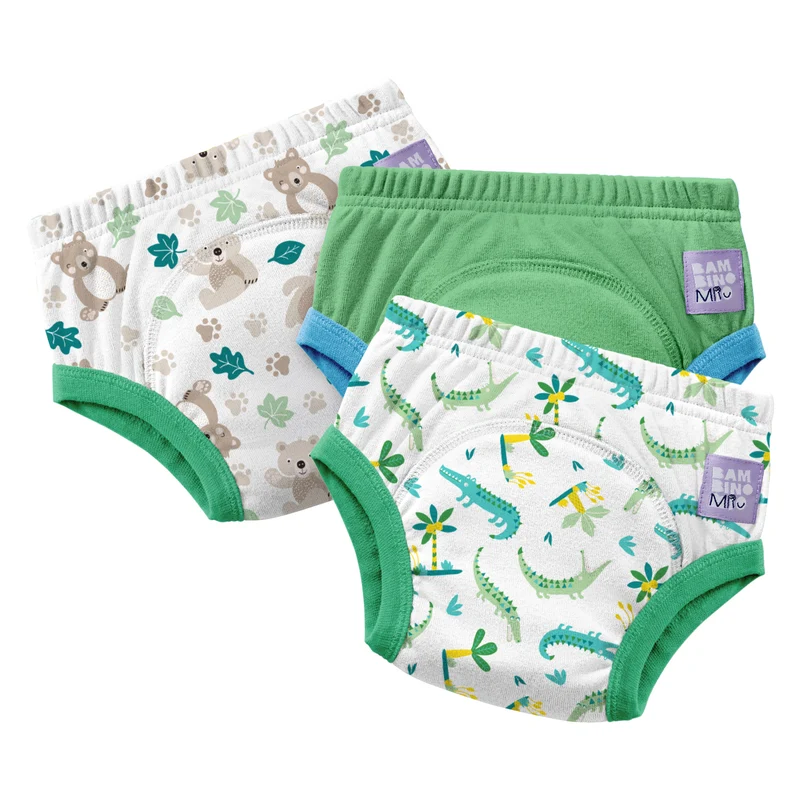 NEW: Reusable Potty Training Pants 3 Pack in Green Jungle - Elite