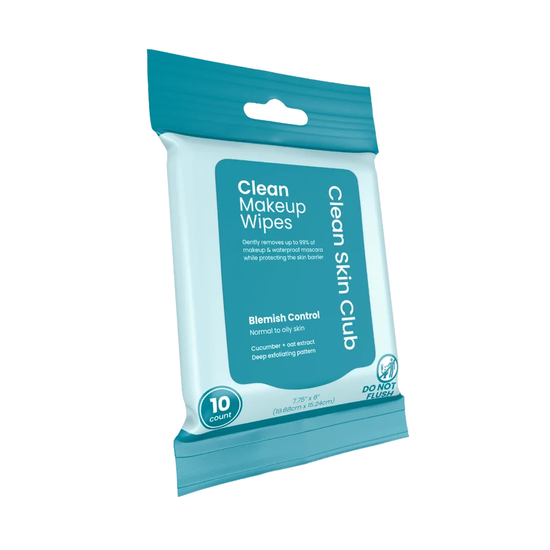 Clean Makeup Wipes Blemish Control Travel - 10ct