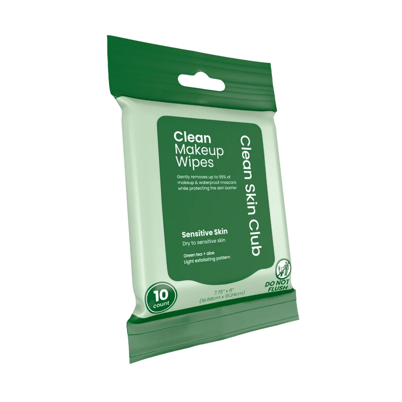 Clean Makeup Wipes Sensitive Skin Travel - 10ct