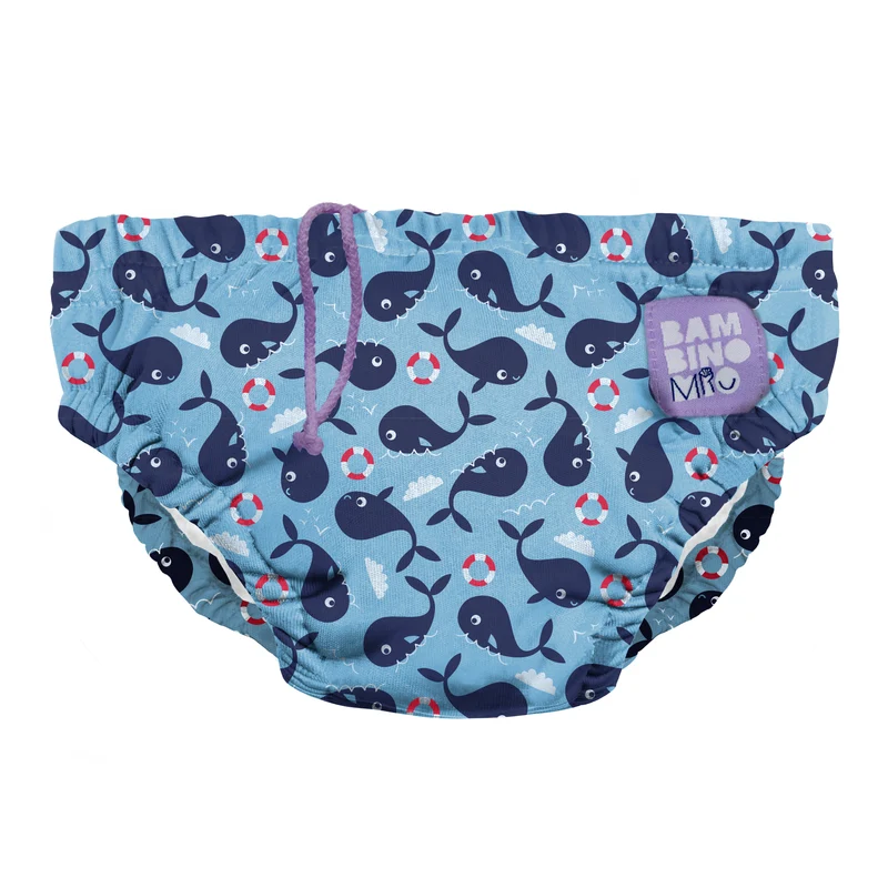 Reusable Swim Diaper in Blue Whale