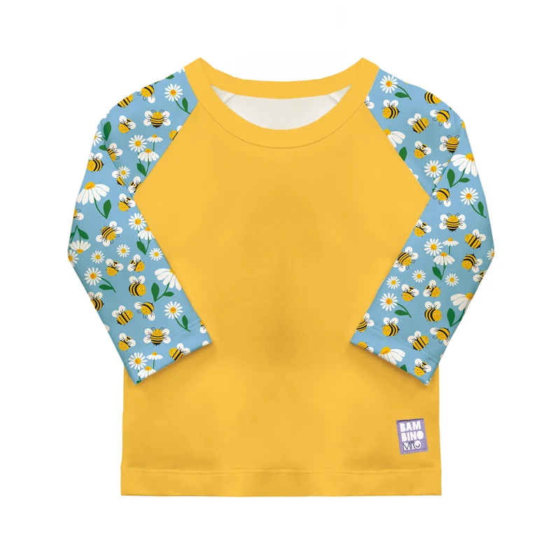 UPF 40+ Baby Rash Vest in Busy Bees