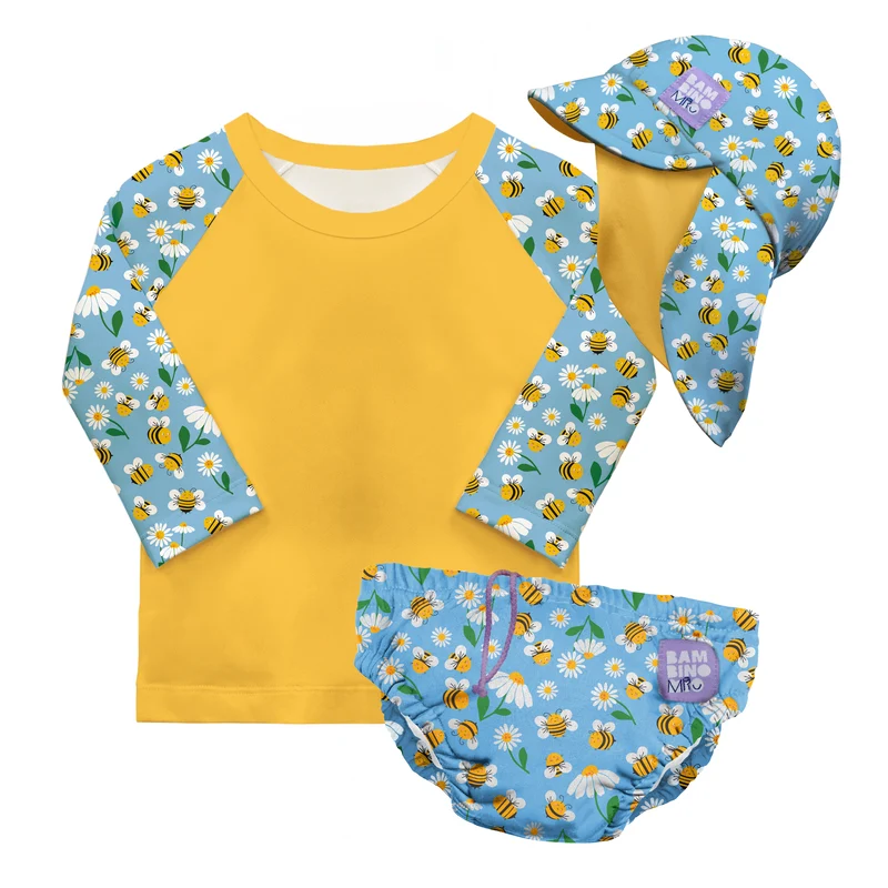 3-Piece Baby Swim Set in Busy Bees