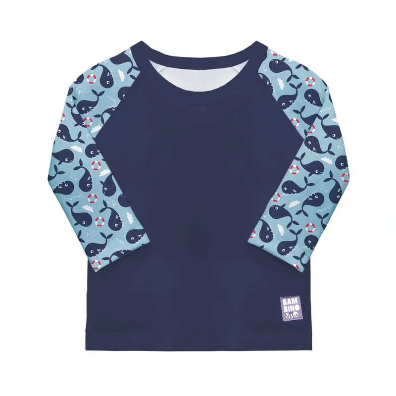 UPF 40+ Baby Rash Vest - Blue Whale
