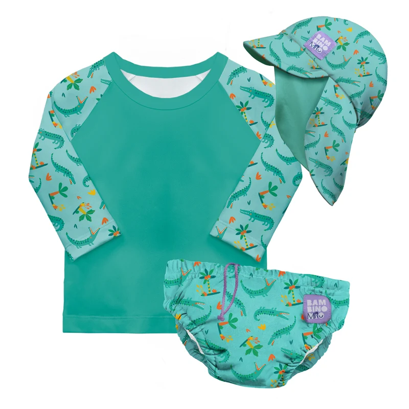 3-Piece Baby Swim Set in Crafty Croc
