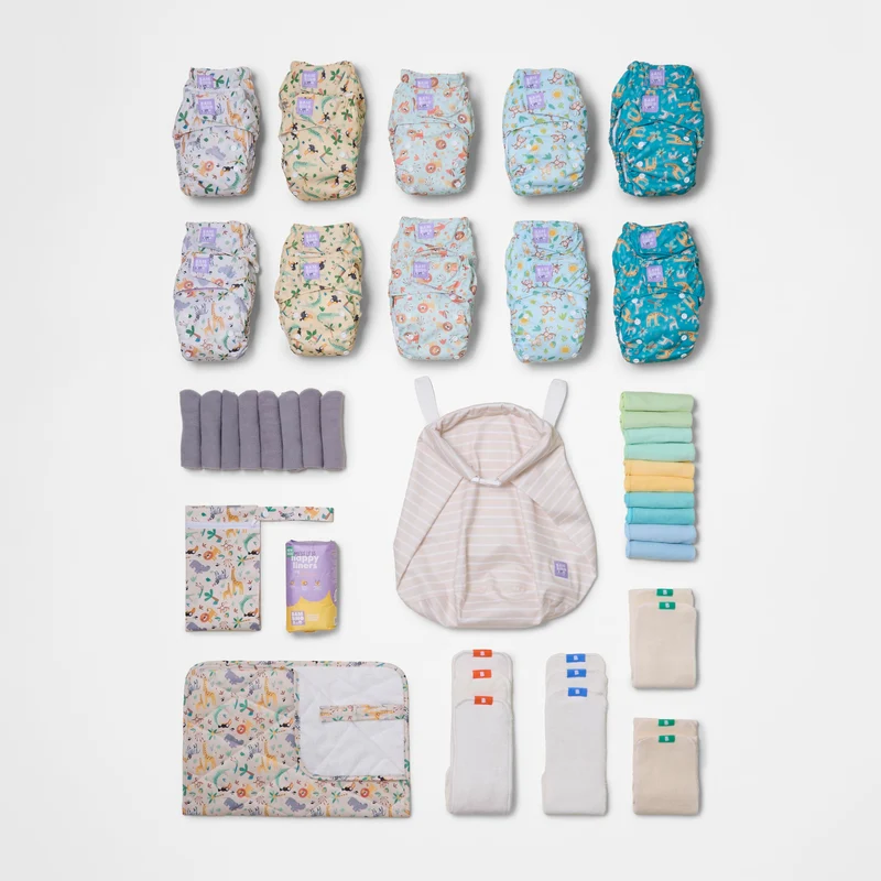 The Everything Reusable Diaper Bundle in Wild Life