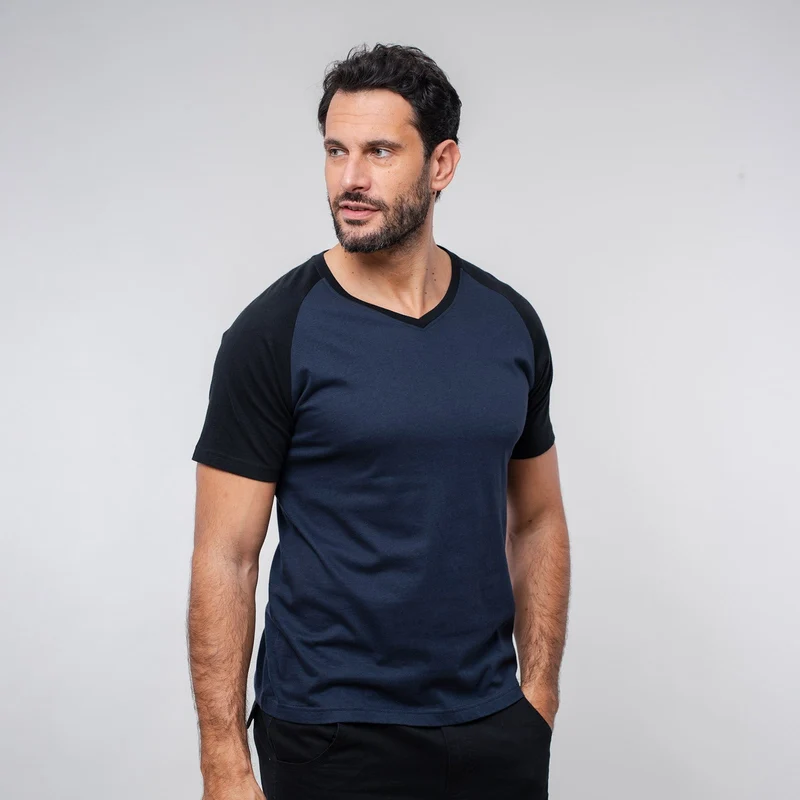T-shirt in cotone scollo a V JRC Alicante 150 gr