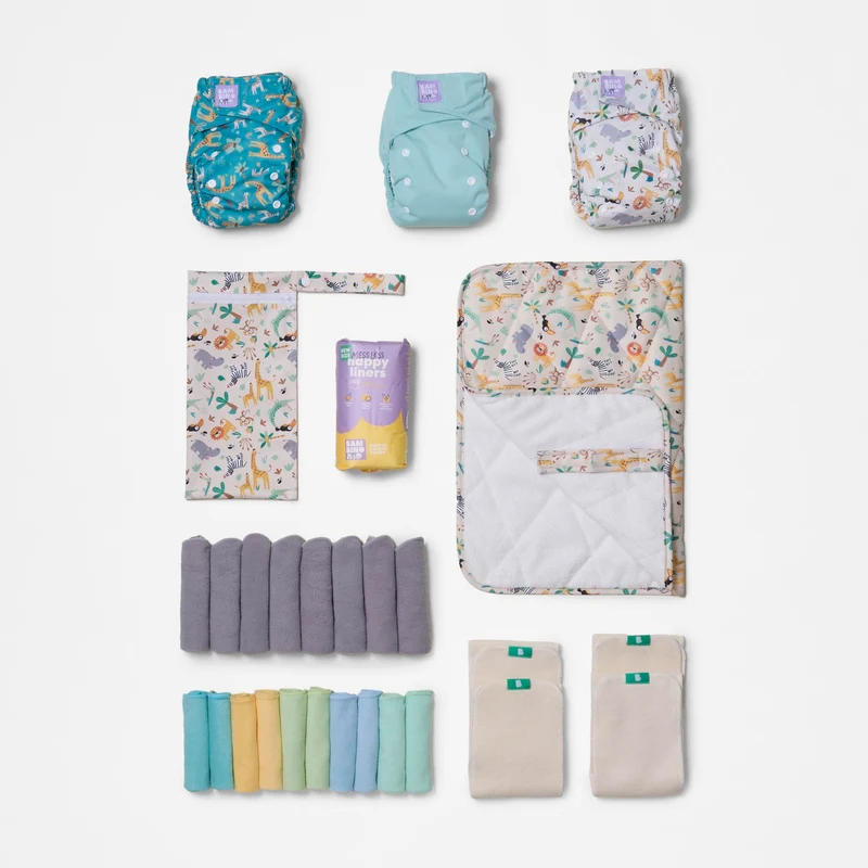 The Days-Out Reusable Diaper Bundle in Wild Life