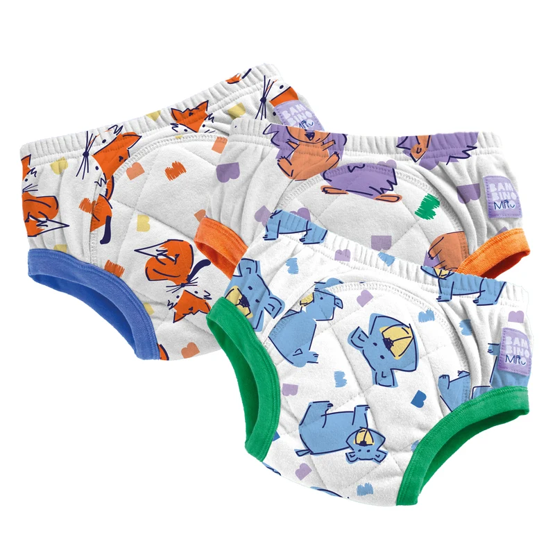 3 Pack Reusable Potty Training Pants in Outdoor Animals