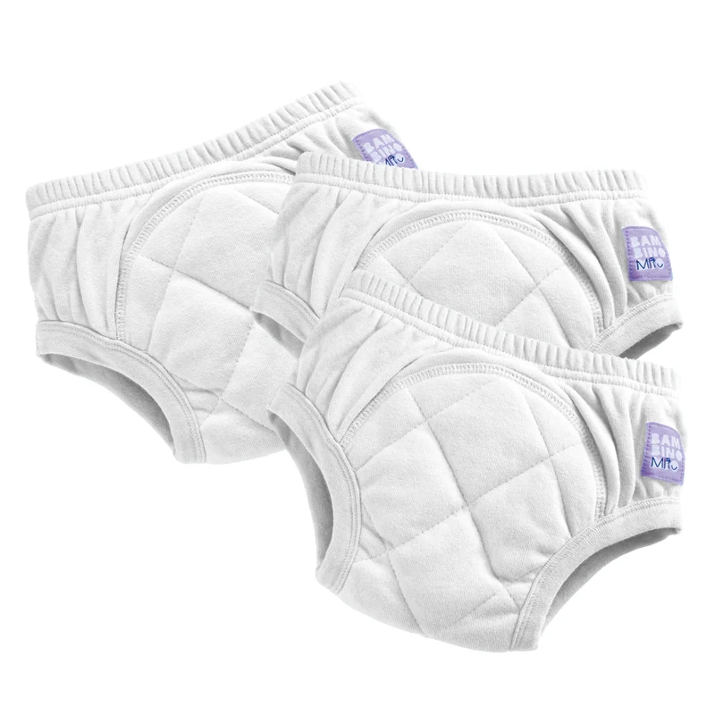 3 Pack Reusable Potty Training Pants in White