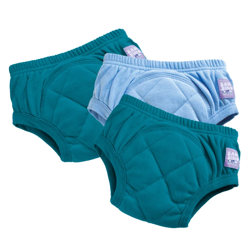 3 Pack Reusable Potty Training Pants in Mixed Boy Blue