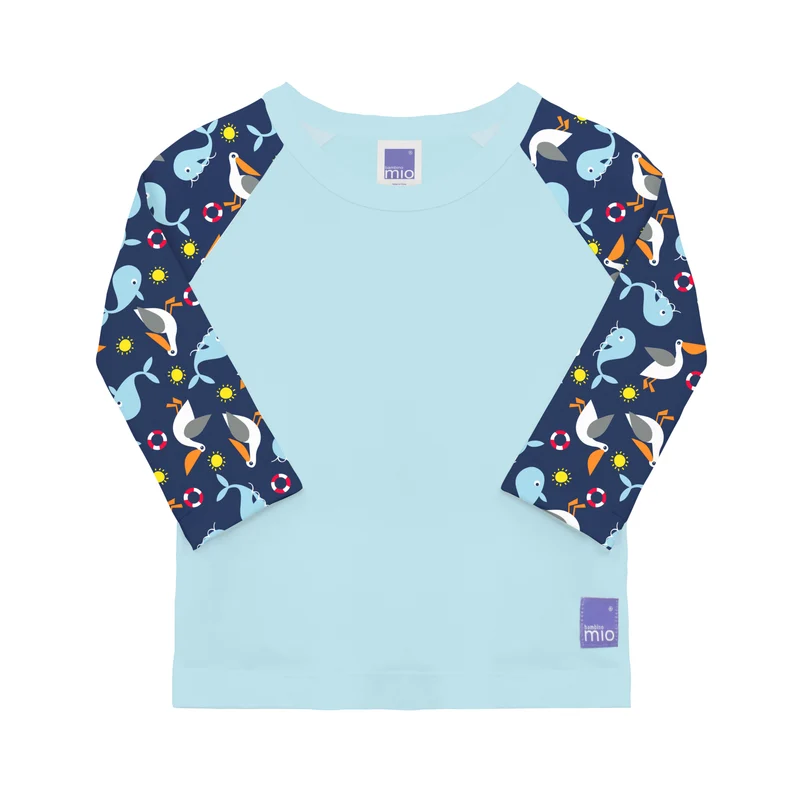 UPF 40+ Soft and Gentle Protective Swim Rash Vest in Nautical