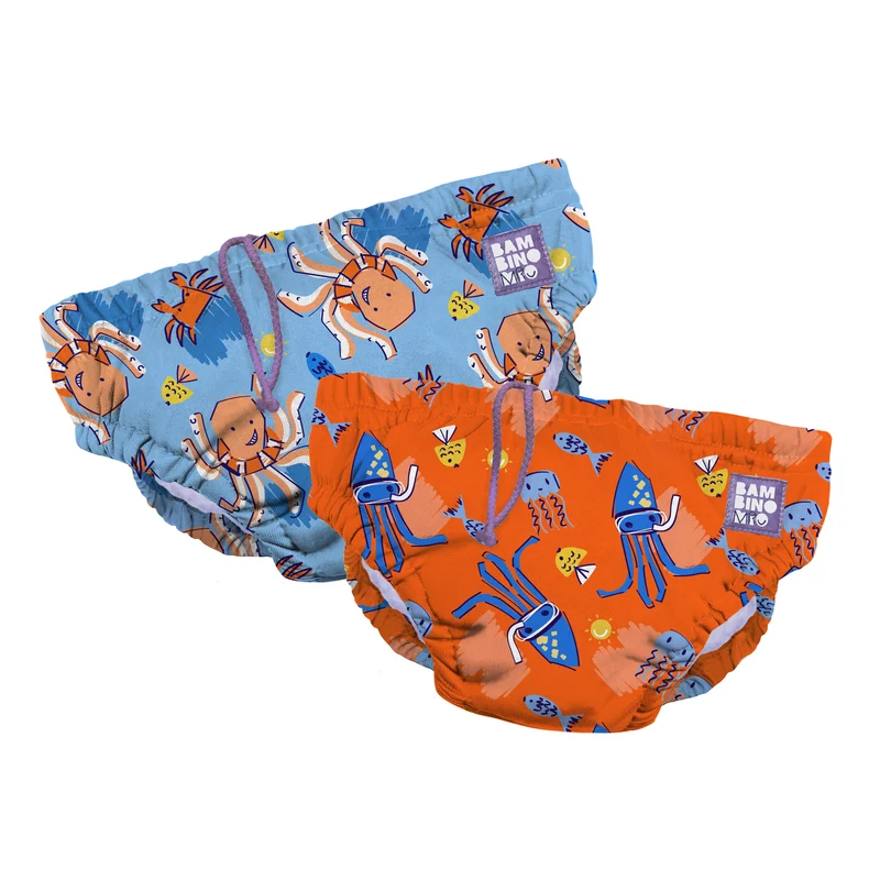 Reusable Swim Diaper 2 Pack in Bubbles and Stretch