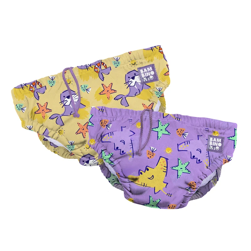 Reusable Swim Diaper 2 Pack in Flip and Flame
