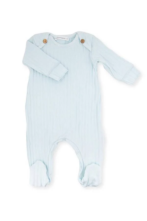 Tutina con piedi - Azzurro 03