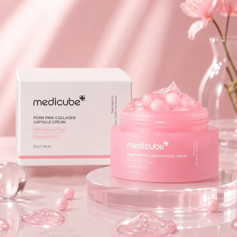 MEDICUBE PDRN PINK COLLAGEN CAPSULE CREAM - Crema Con Capsule 55g