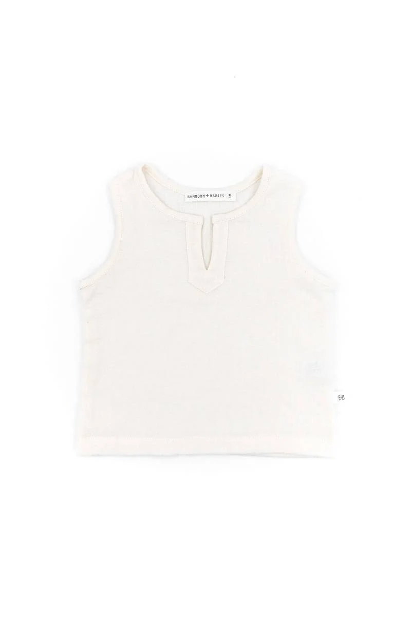 Top smanicato Muslin - Bianco 61
