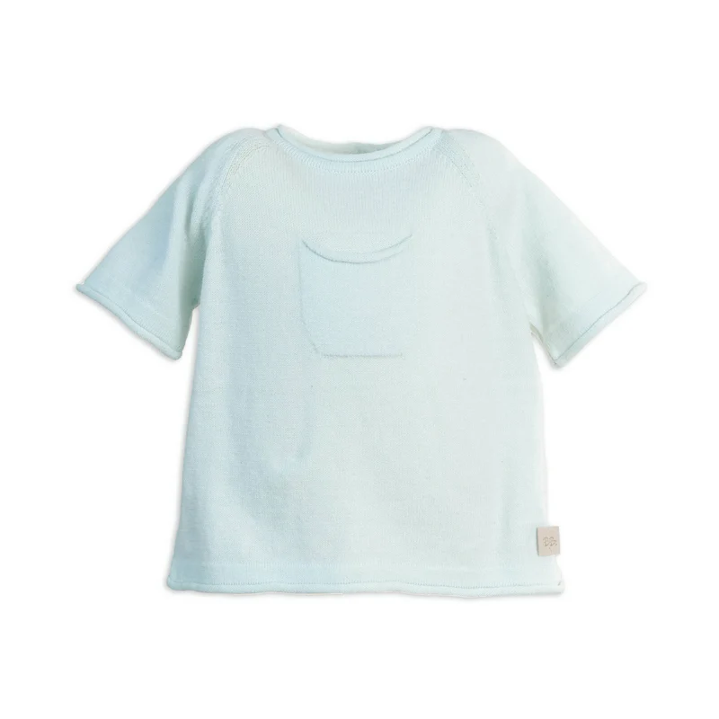 Maglia maniche corte con tasca Bimbo - OCEAN BLU 200