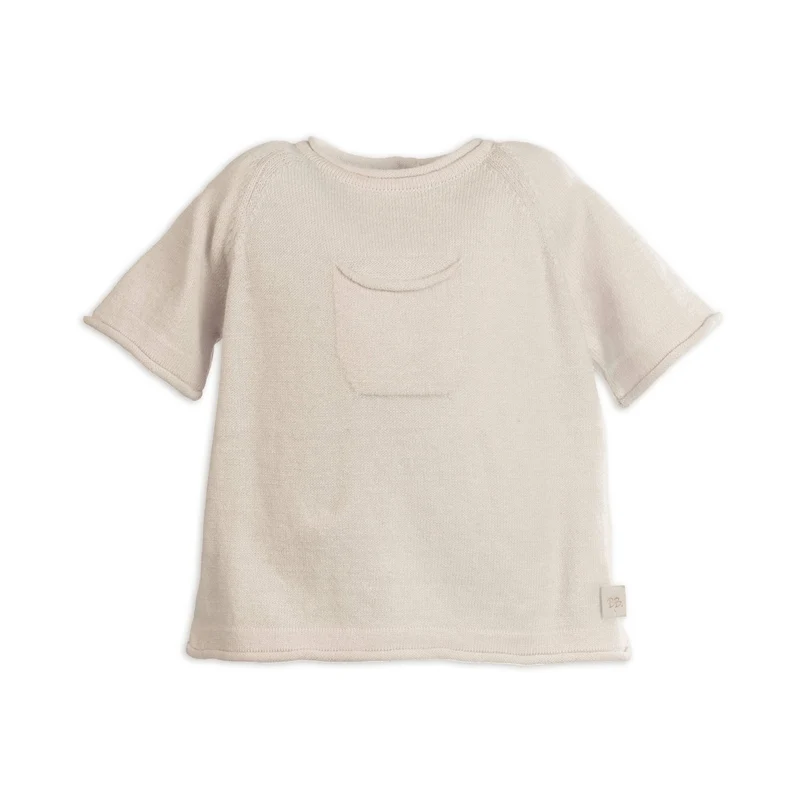 Maglia maniche corte con tasca Bimbo - SAND 10