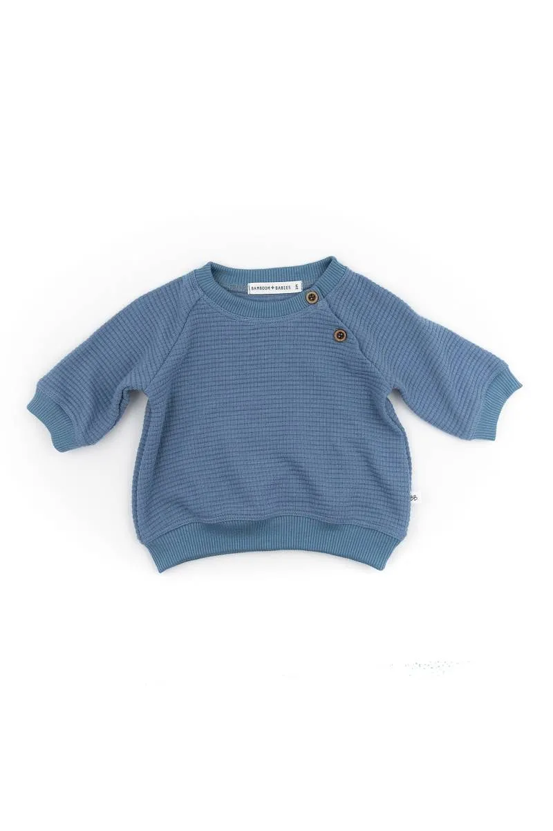 Maglia nido d'ape bimbo - Blu 086