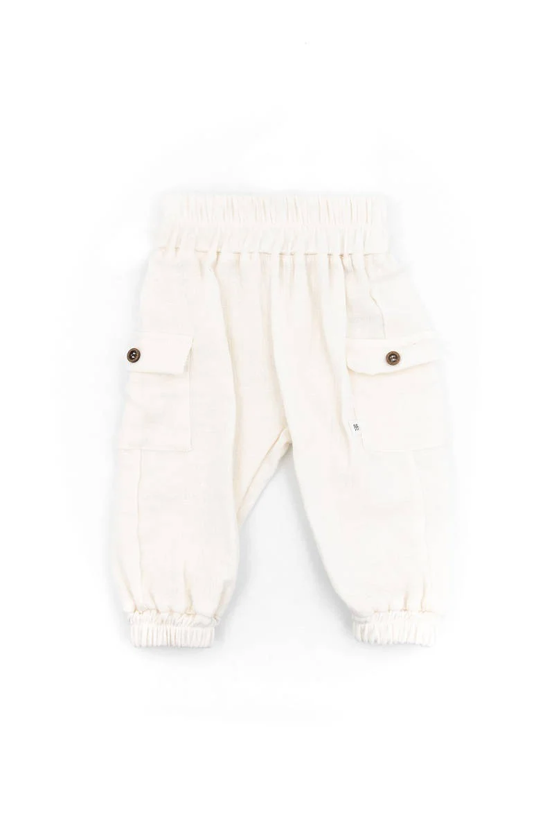 Pantalone con tasche laterali - Bianco 61