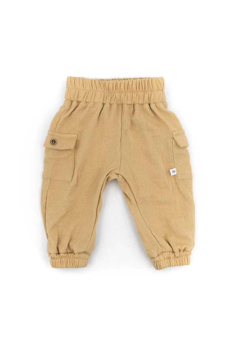 Pantalone con tasche laterali - Cammello 62