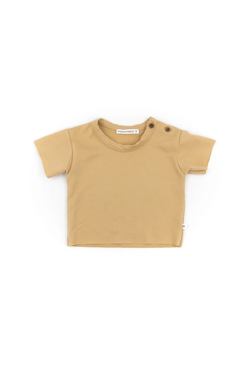 Shirt jogging maniche corte bimbo - Cammello 212