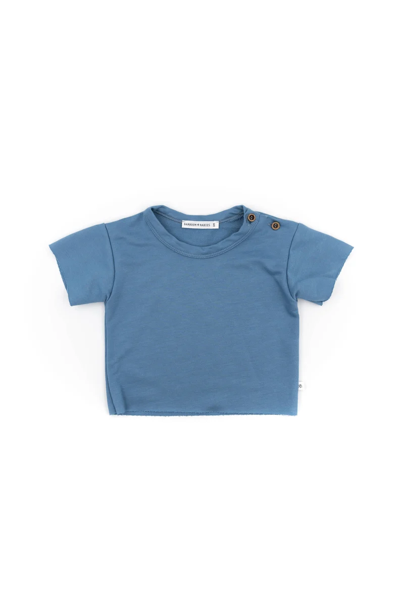 Shirt jogging maniche corte bimbo - Blu 216