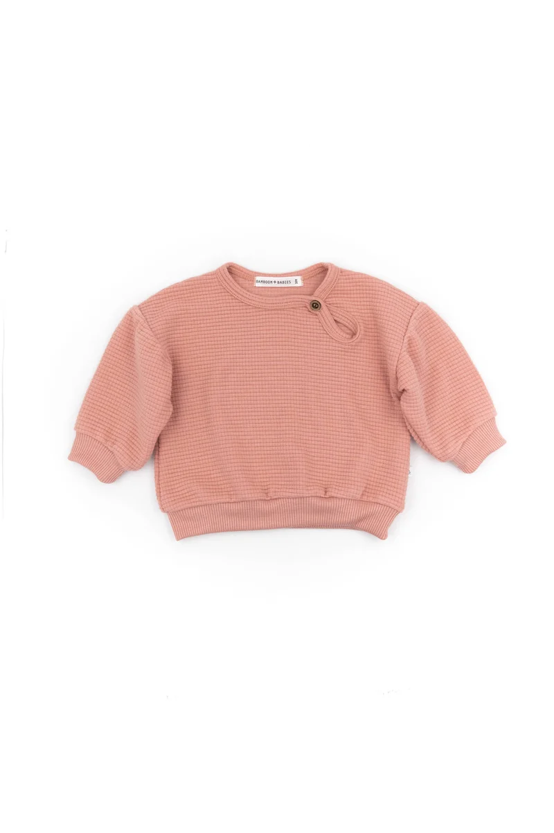 Maglia nido d'ape bimba - Rosa Scuro 087