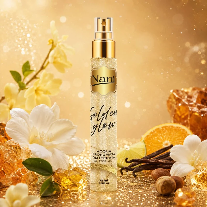 NANÌ GOLDEN GLOW – Acqua Profumata Glitterata 75ml