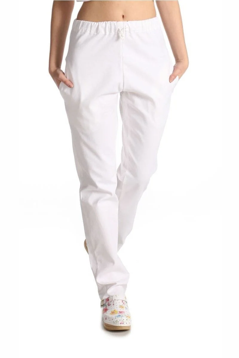 Pantaloni Sanitari Bianchi Unisex Astra 100% Cotone