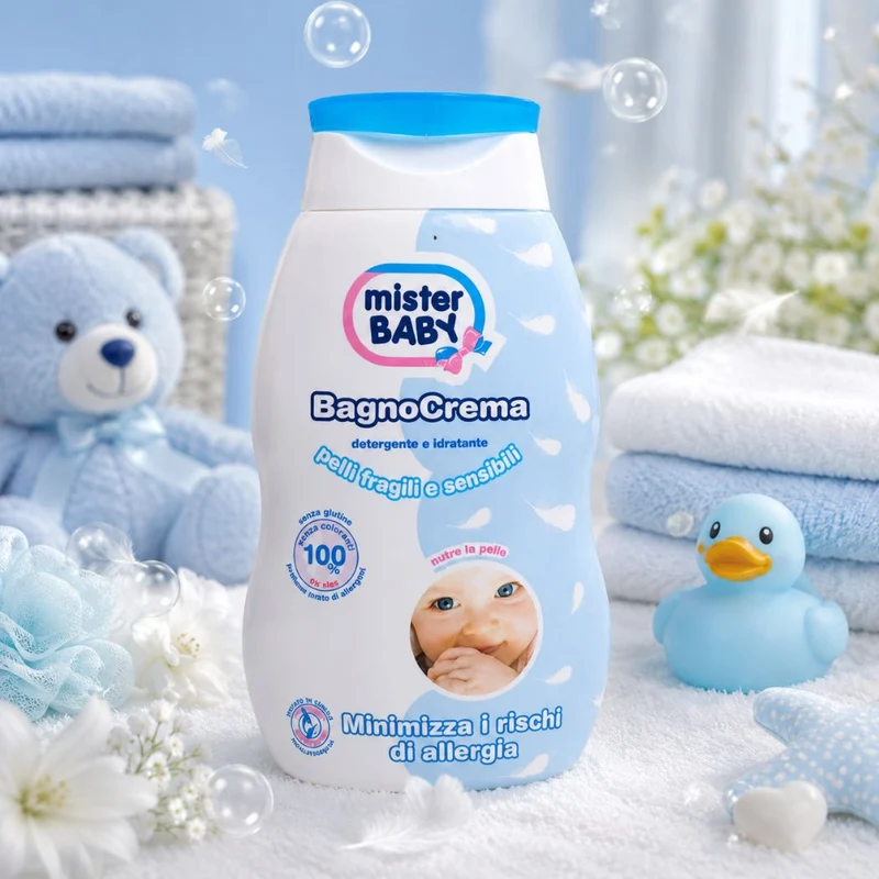 MISTER BABY BAGNOCREMA DETERGENTE - Pelli Fragili e Sensibili 200ml