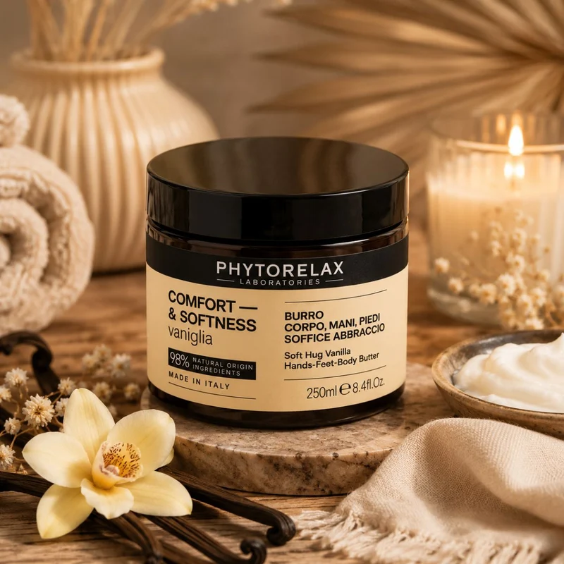 PHYTORELAX COMFORT & SOFTNESS - Scrub Corpo, Mani & Piedi Carezza Levigante Vaniglia 500 g