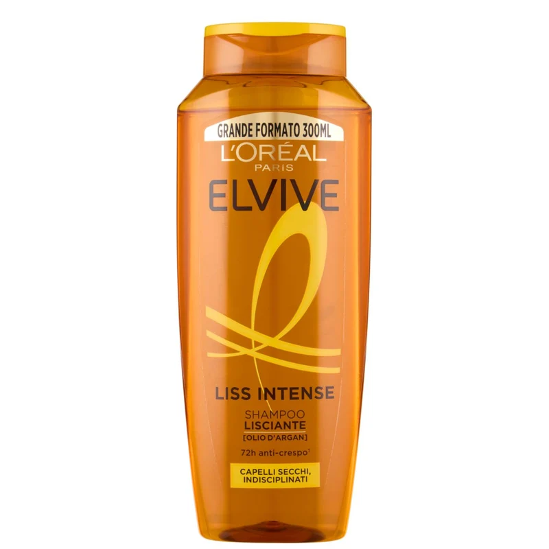 Elvive Liss Intense Shampoo per Capelli Secchi, Indisciplinati, disciplina i tuoi capelli, 300ml