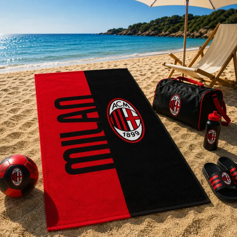 MILAN TELO MARE UFFICIALE - Spugna 100% Cotone 70x140cm