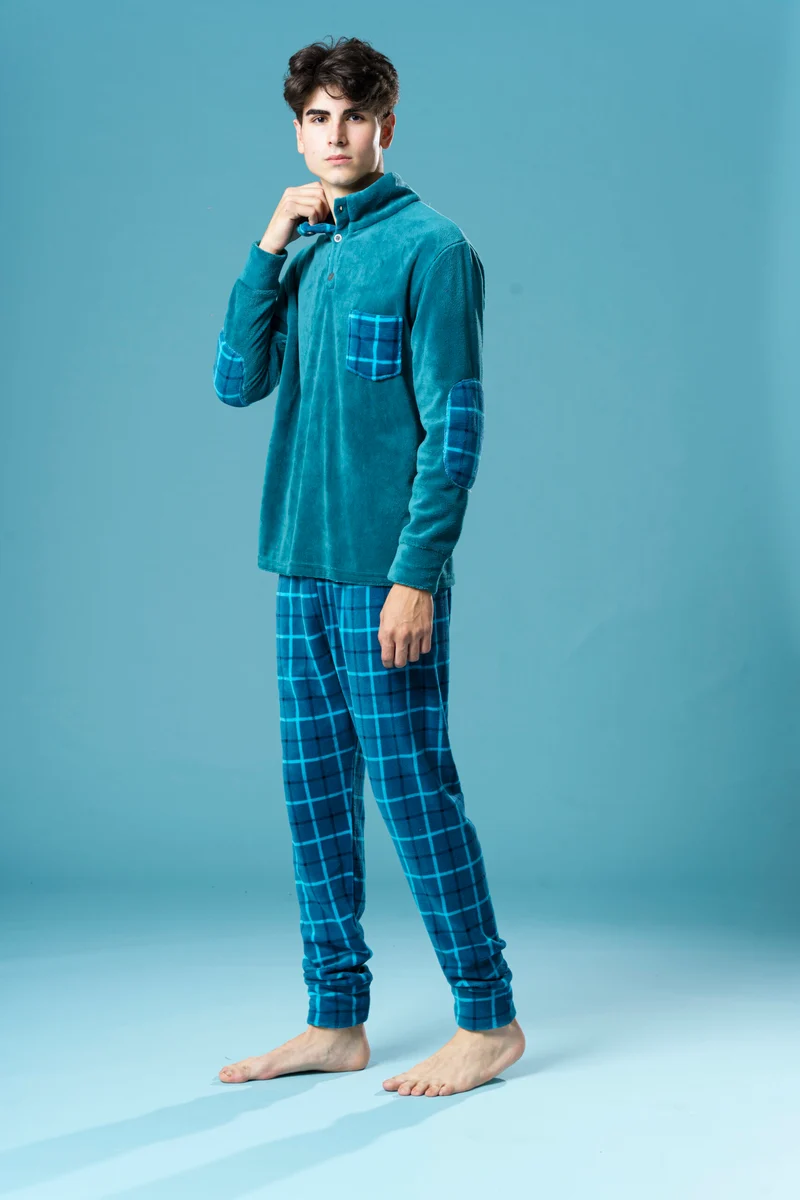 Pigiama uomo coral fleece Canada - CU106