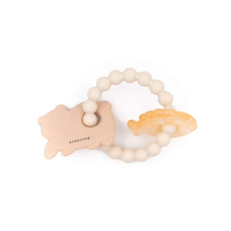 Massaggiagengive Orso e Pesce - Soft pink 17