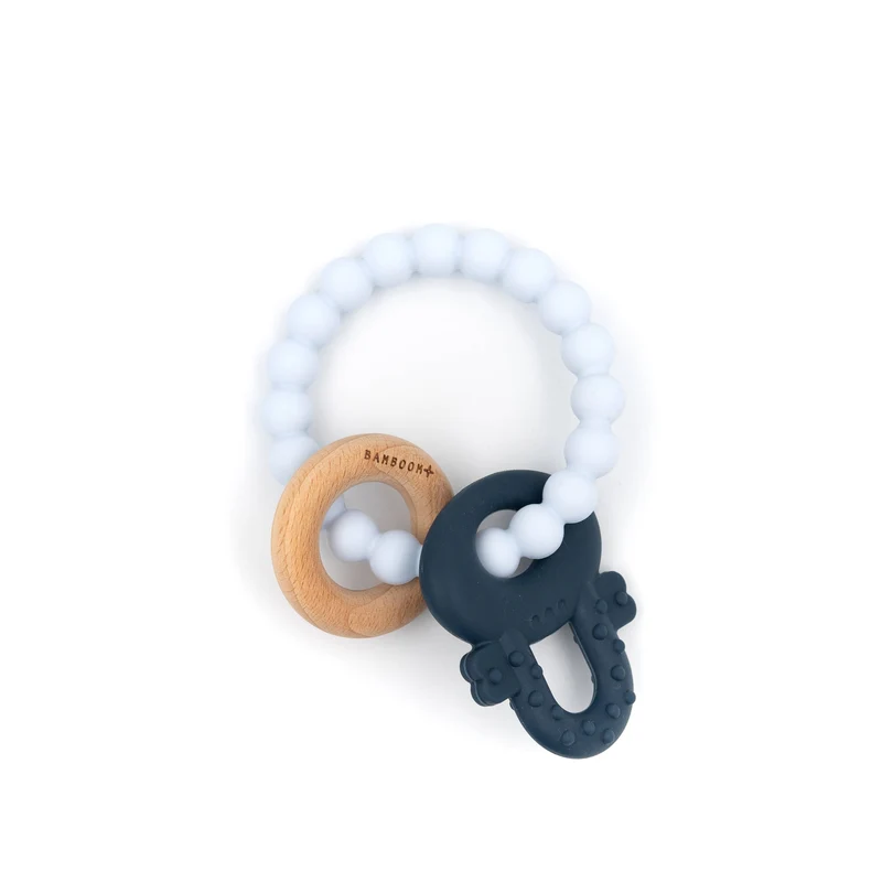 Massaggiagengive legno & silicone Chiave - Blu & Azzurro - Azzurro 03