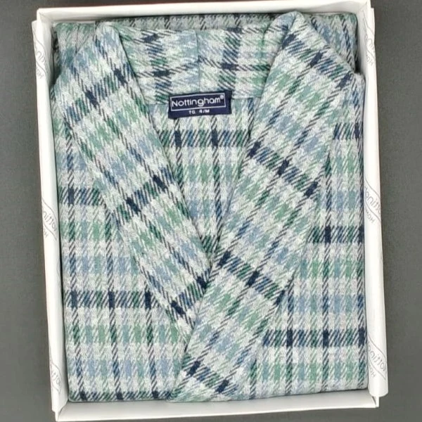 Vestaglia in jacquard fantasia quadri Nottingham PV41301-JN