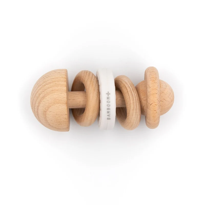 Sonaglio in Legno e silicone - Bianco - Bianco 01