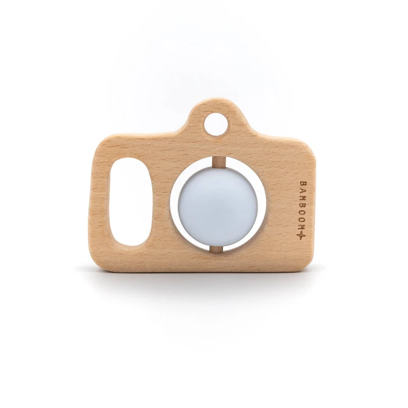 Fotocamera in Legno e Silicone - Azzurro 03