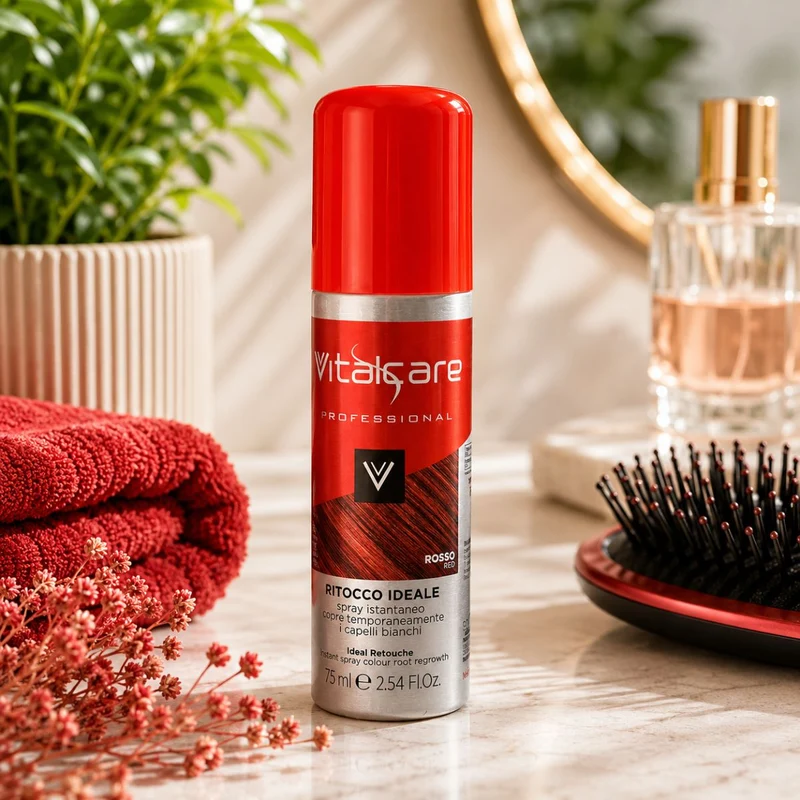 VITALCARE PROFESSIONAL RITOCCO IDEALE SPRAY ISTANTANEO ROSSO - Copre i Capelli Bianchi Temporaneamente 75ml