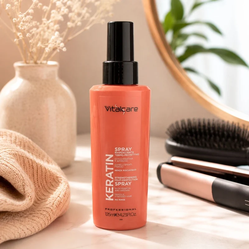 VITALCARE PROFESSIONAL KERATIN SPRAY RINFORZANTE TERMO-PROTETTIVO - Con Cheratina e Arginina 125ml